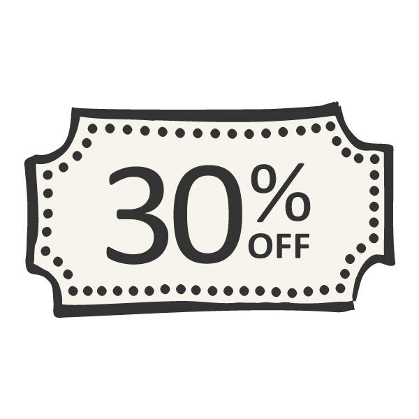 Cupom de 30% de desconto