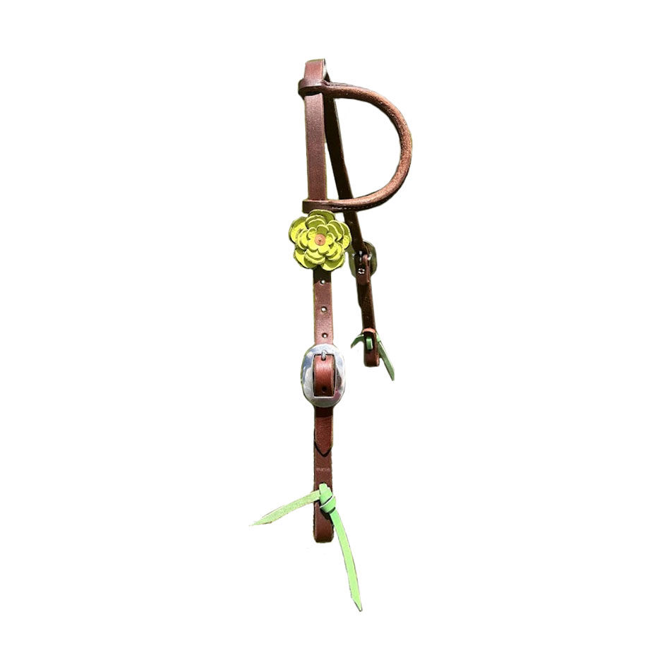 Lime Green Flower Single Ear