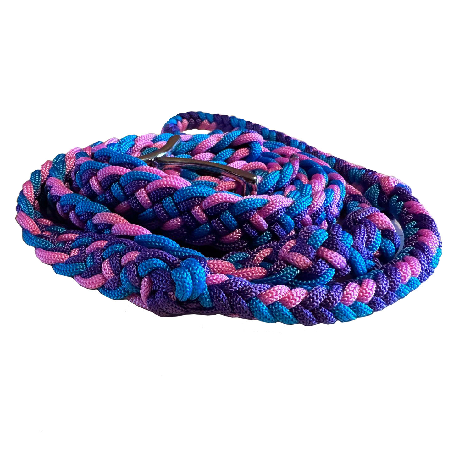 PURPLE, PINK, TEAL TRI COLOR PONY REINS
