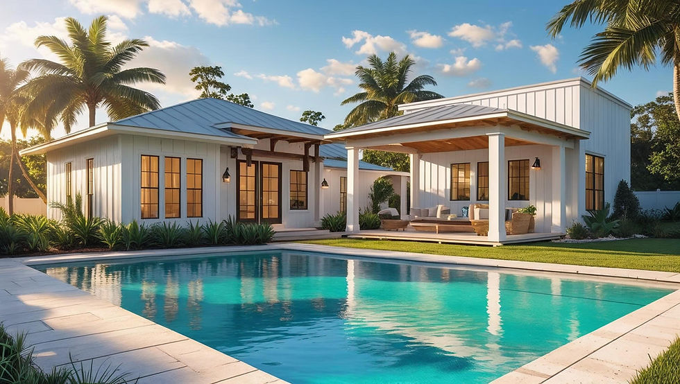Modern Farmhouse Vacation Home with Guest Quarters, Pinellas County.