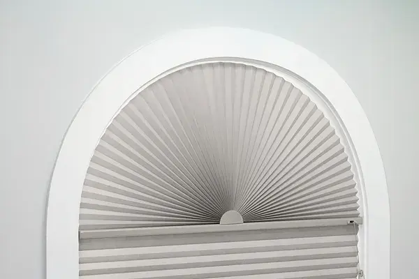 Cellular Window Treatment on Arch or Half Moon Window
