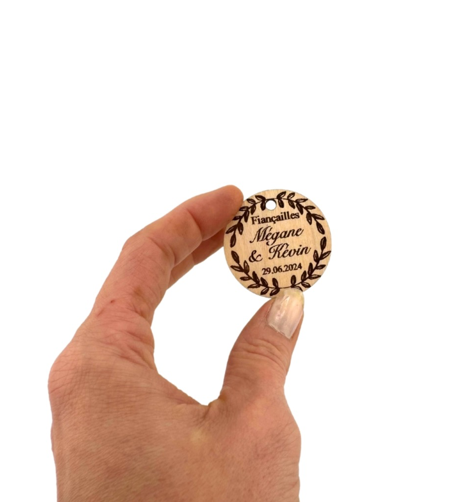 Miniature : Médaillons bois personnalisés (MIN commande 20pcs)