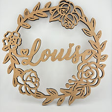 décoration couronne fleurs personnalisable