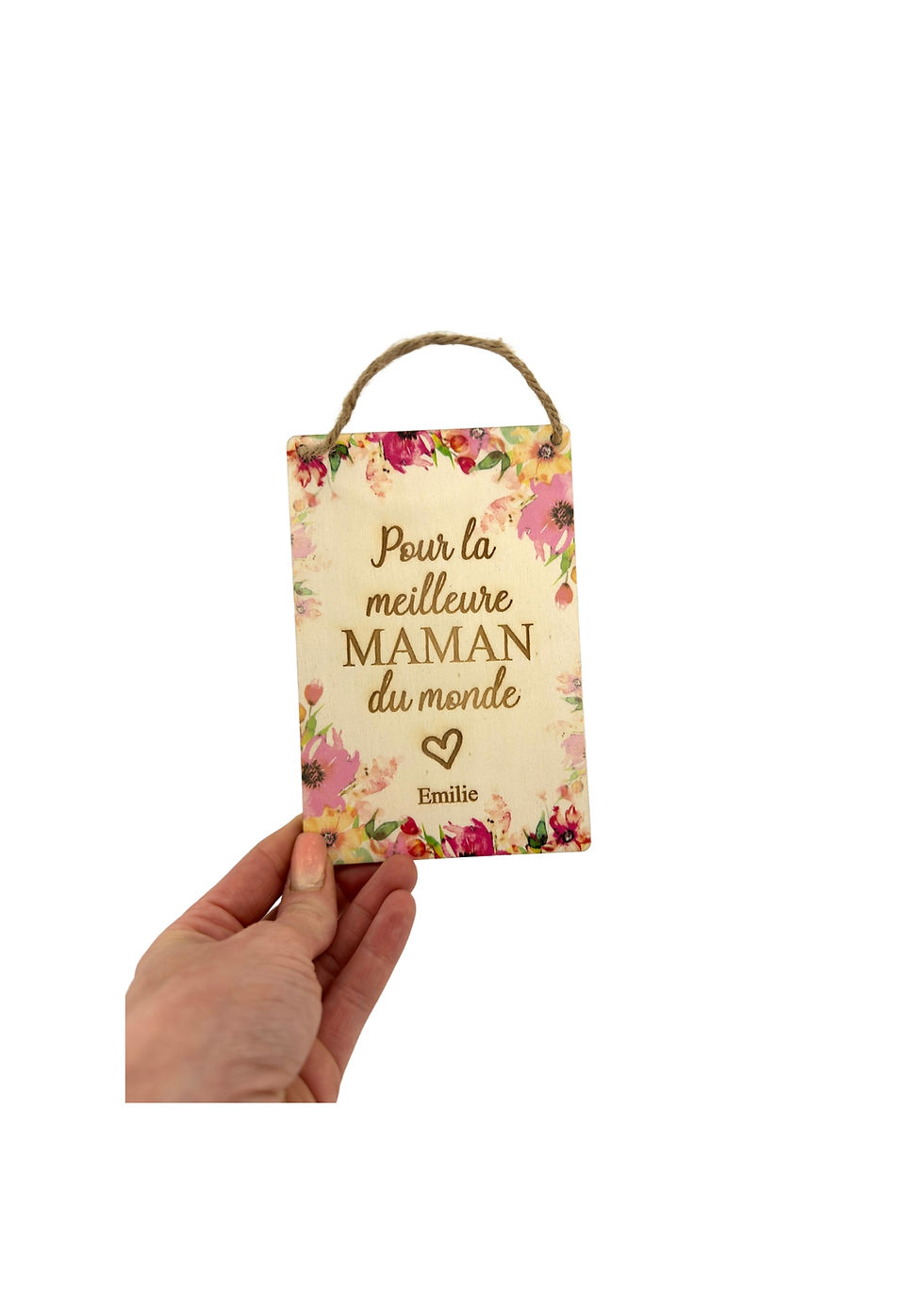 Miniature : Mini pancarte personnalisable "pour la meilleure maman " floral