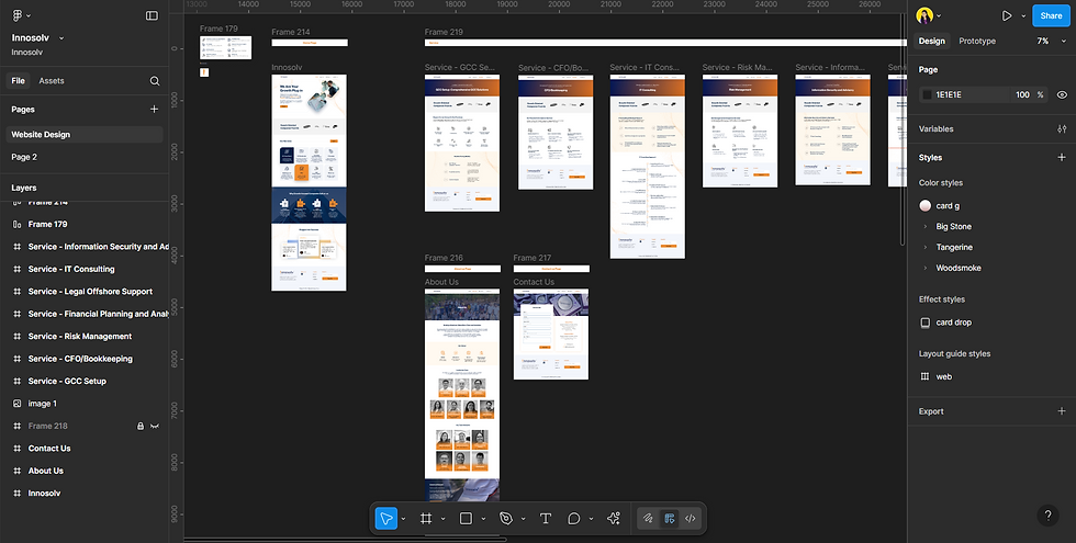 Figma website UI design