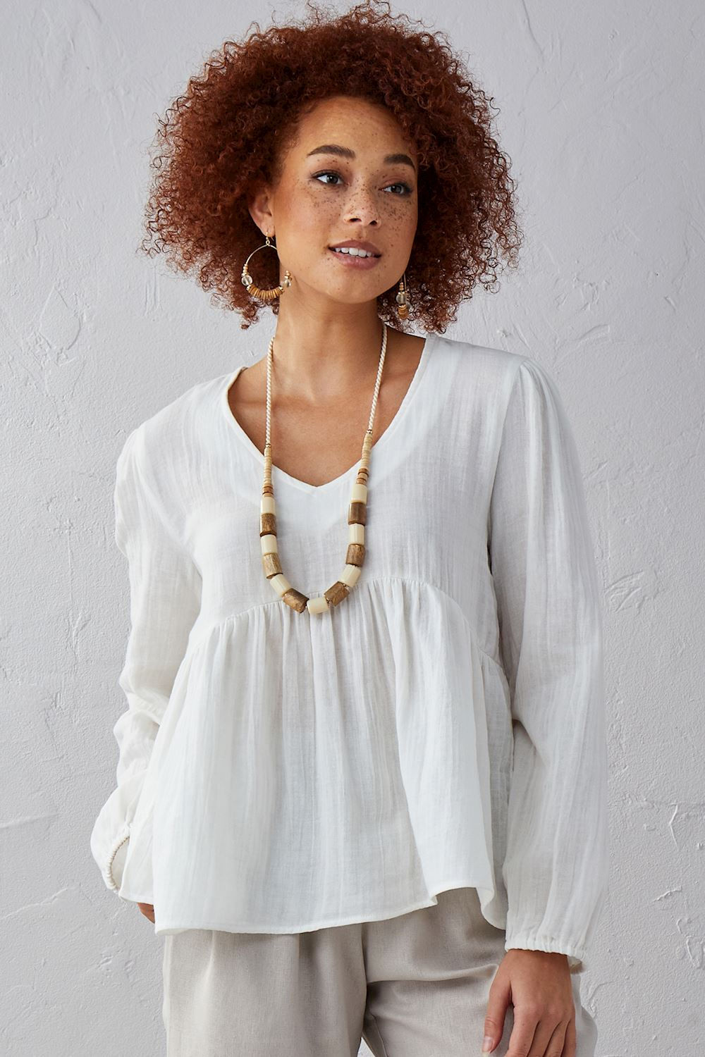 Boho White Shirt