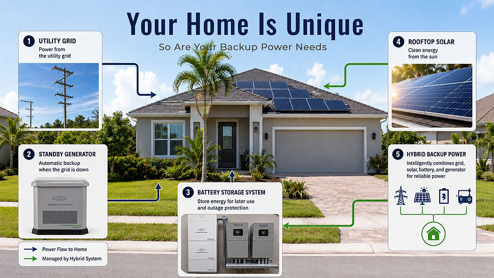 Suburban home hybrid power
