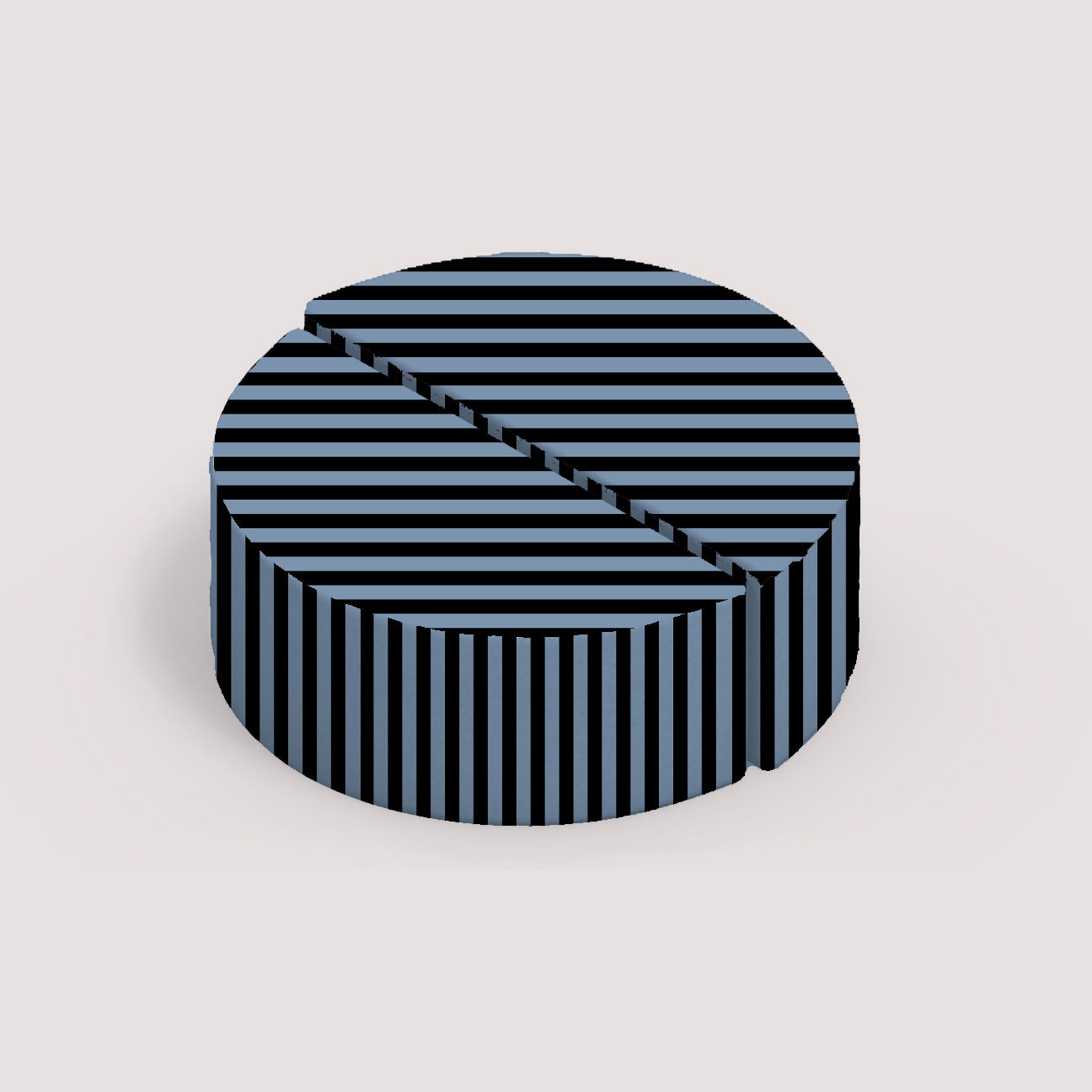 The Half Moon Ottoman Stripes