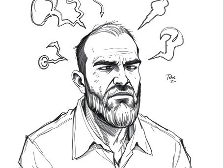 Man stuck in thought