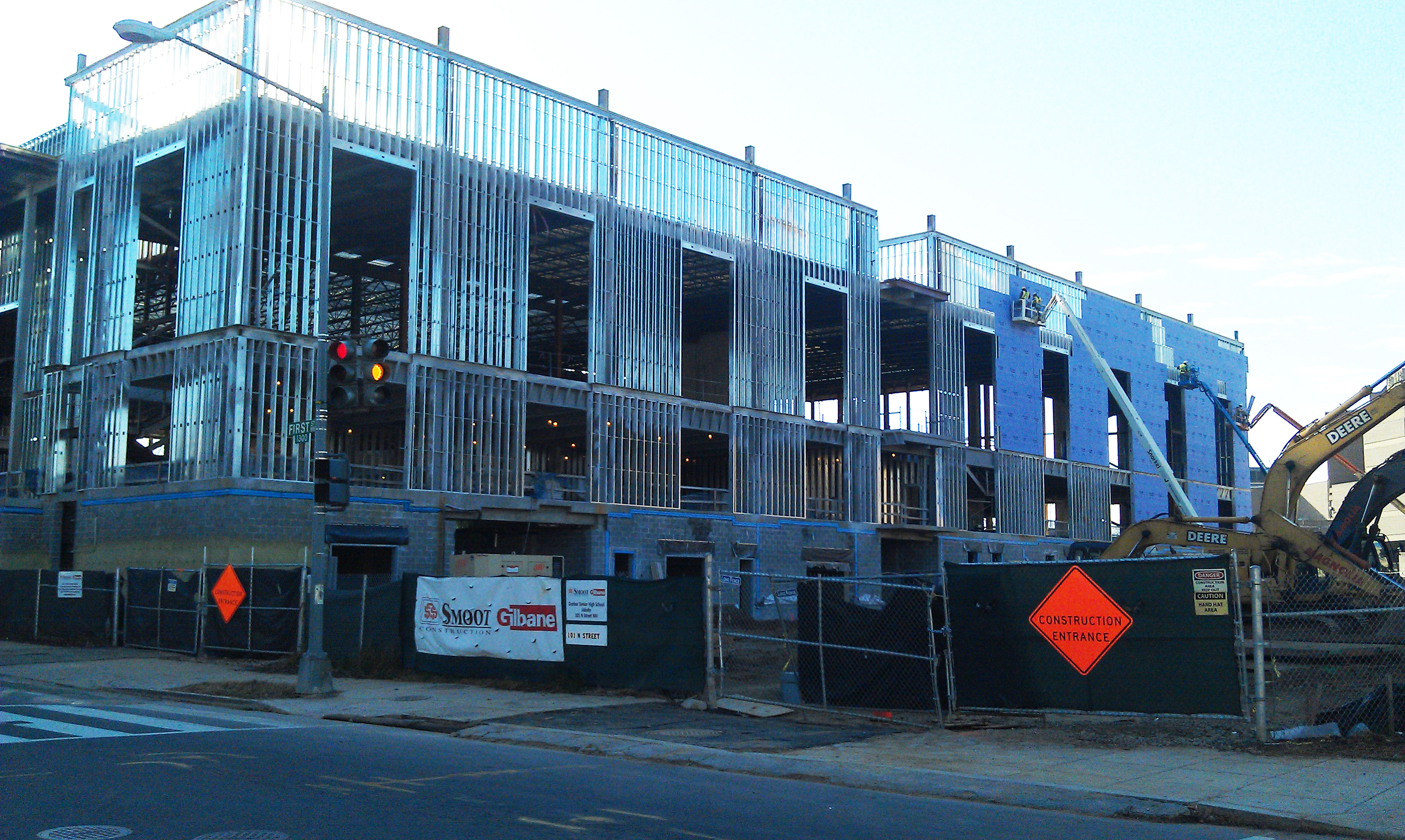 Cold formed metal framing at Dunbar High School