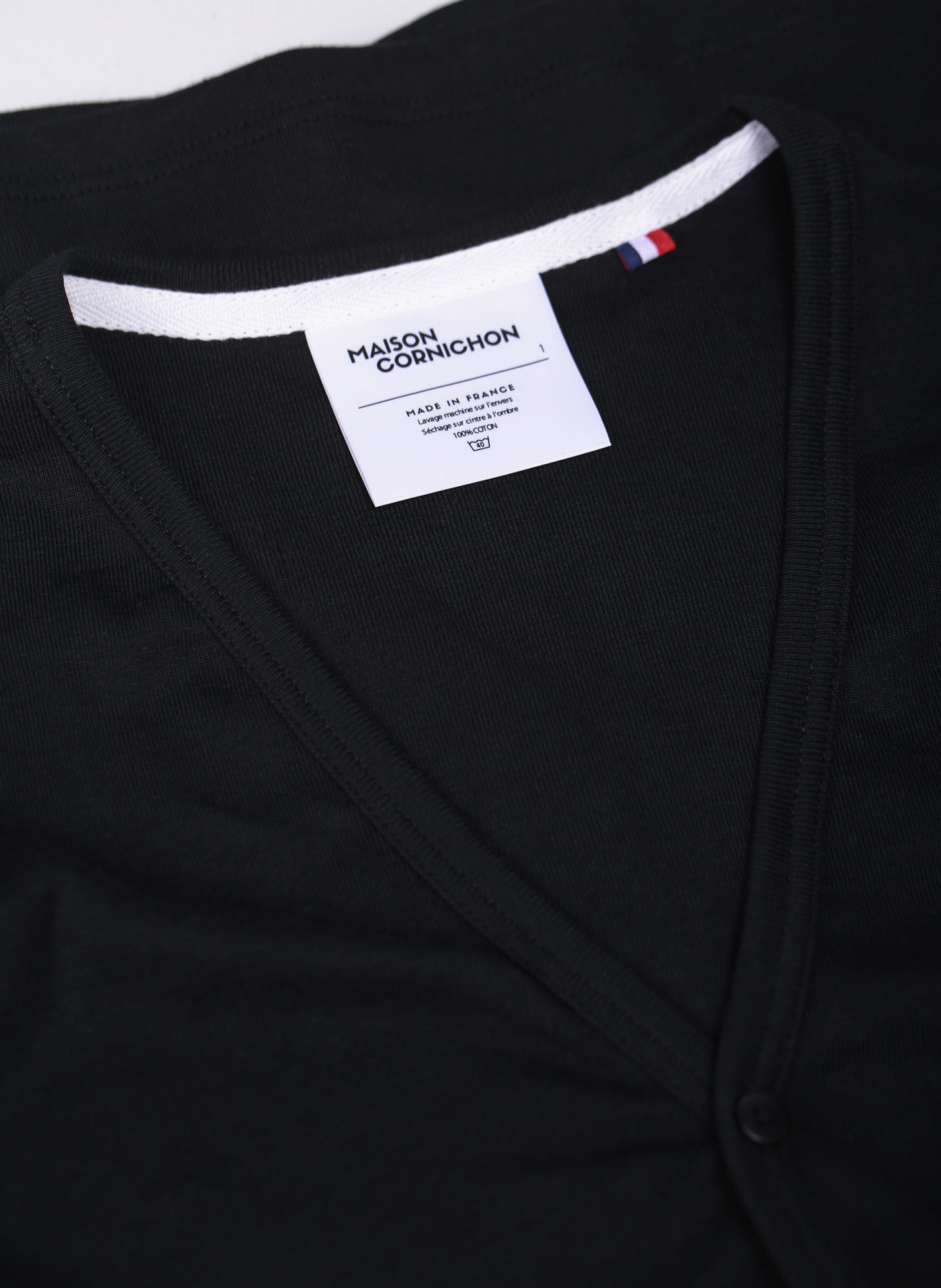 Cardigan noir Maison Cornichon