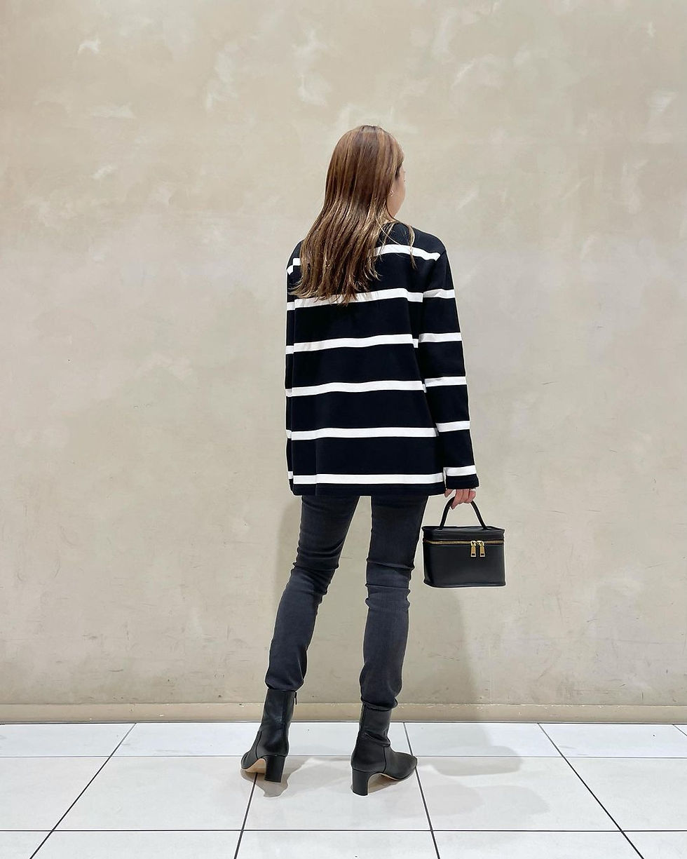 Miniature : Pull bateau noir et blanc Maison Cornichon