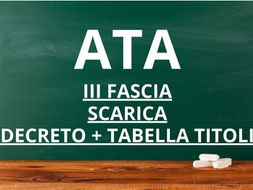 ATA III fascia, aumentare il punteggio in graduatoria, ecco come procedere. Domande dal 28 maggio ( decreto + tabella titoli ). Tutte le info sulla presentazione