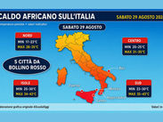 Meteo, caldo africano ancora intenso: oggi 5 città da bollino rosso e punte di 43°C. Le previsioni fino a lunedì