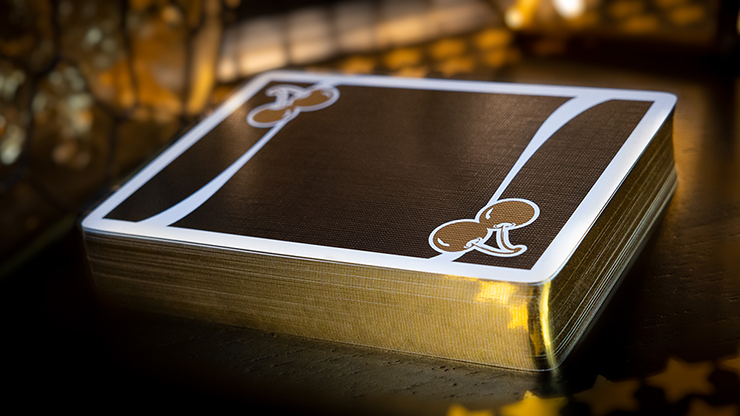 Thumbnail: Cherry Casino Gilded (Monte Carlo Black and Gold) Numbered Seals Playing Cards