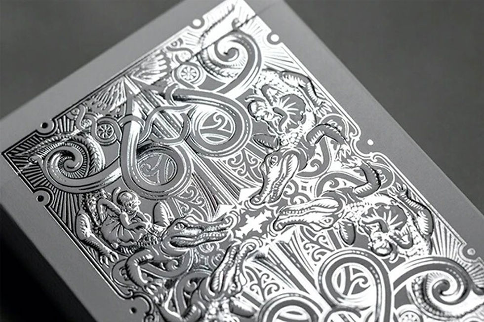 Thumbnail: Silver Gatorbacks Playing Cards