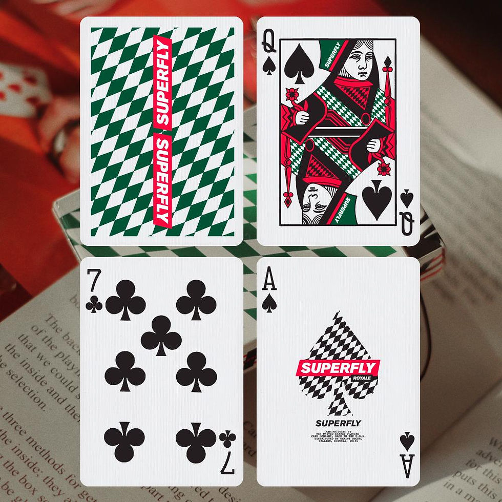 Thumbnail: Superfly Royale Green Playing Cards