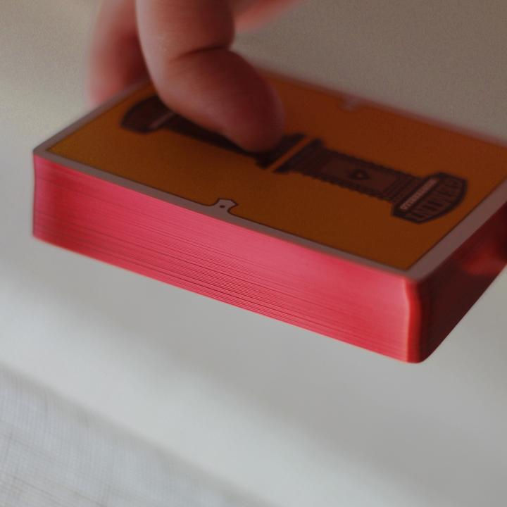 Thumbnail: Gemini Casino Yellow RED GILDED Playing Cards