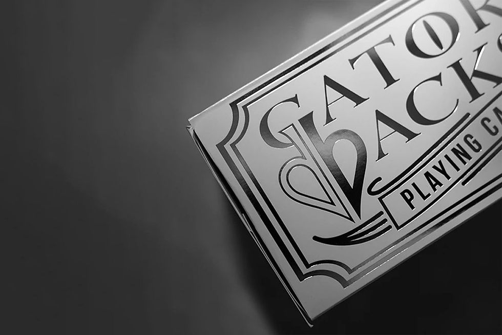 Thumbnail: Silver Gatorbacks Playing Cards