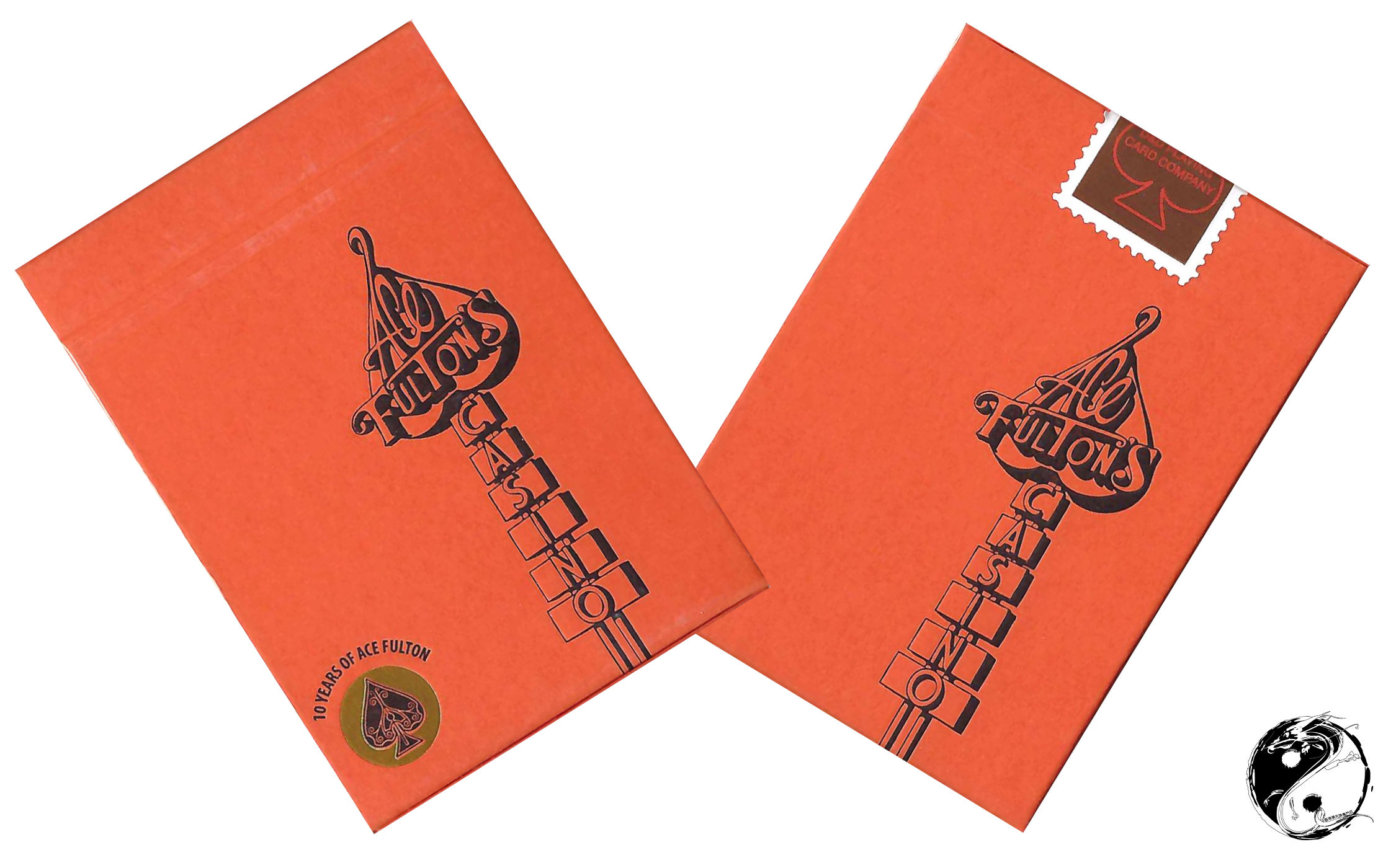 Ace Fulton's 10 Year Anniversary Sunset Orange Playing Cards