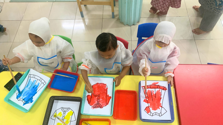 Kegiatan Membatik Playgroup Sakinah Rawamangun