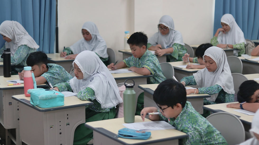Suasana ruang test penilaian standar murid