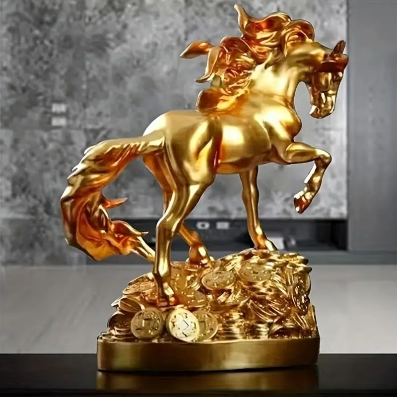 Thumbnail: Estátua de cavalo decorativa - Peça Decorativa Elegante