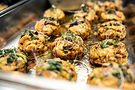 salmon cakes served on a platter