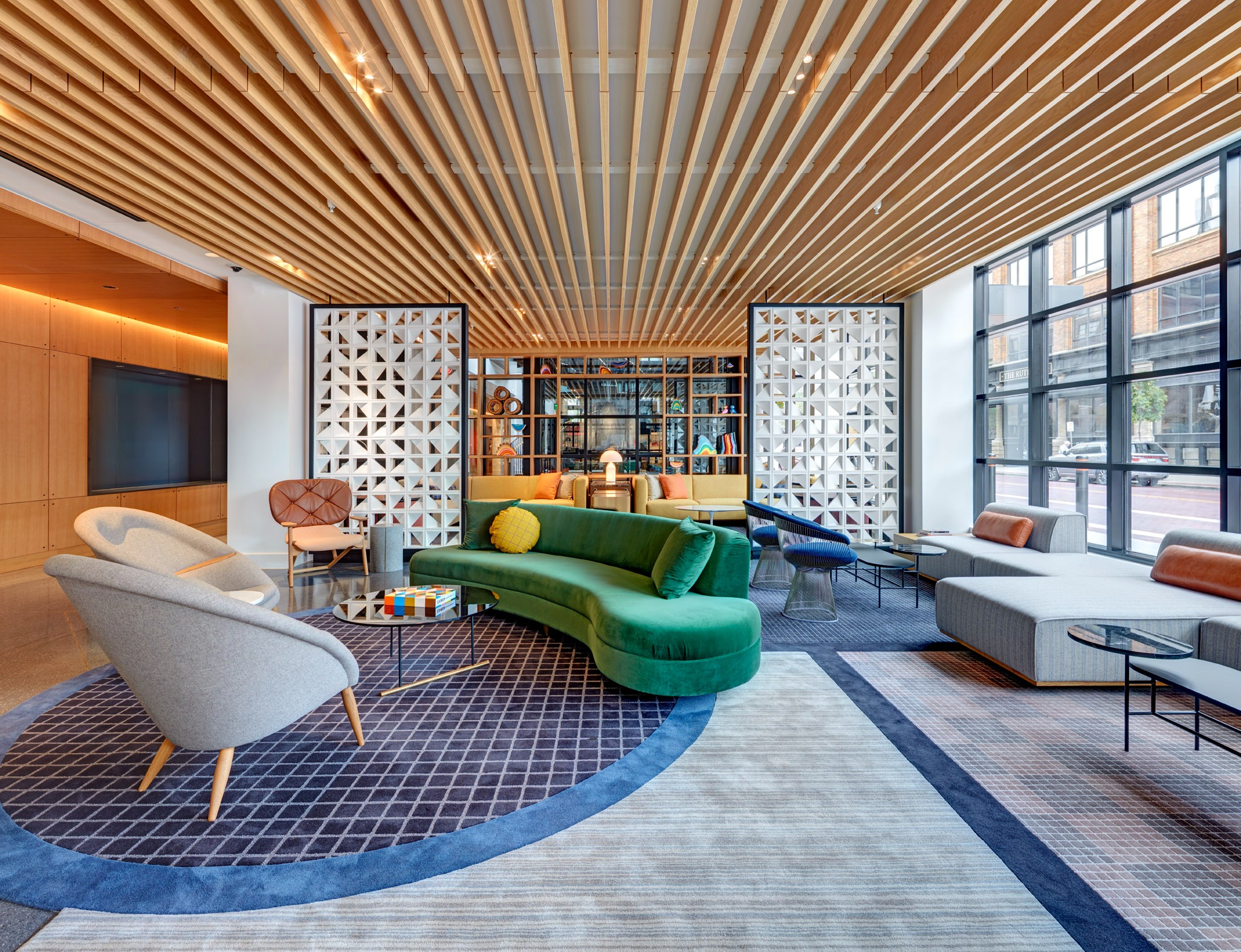 Lobby furniture at Canopy by Hilton Grand Rapids Downtown