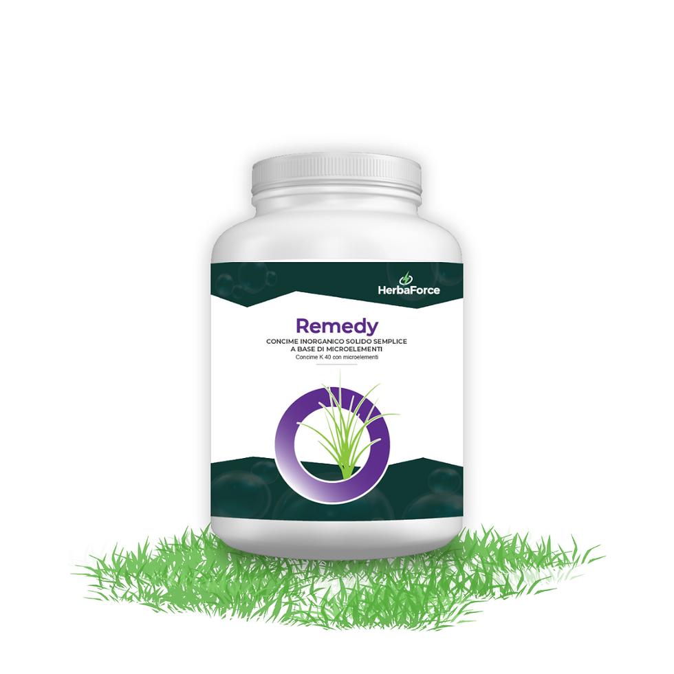 Remedy - Fitofortificante liquido concime potassio per prato - Linea HerbaForce - Prime Herbatech