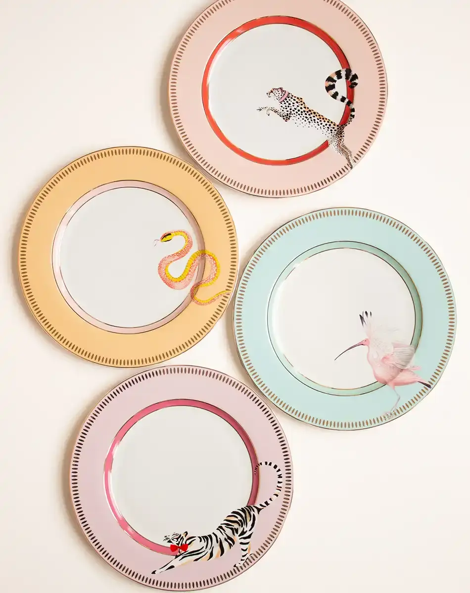 animal dinner plates set of four yvonne ellen