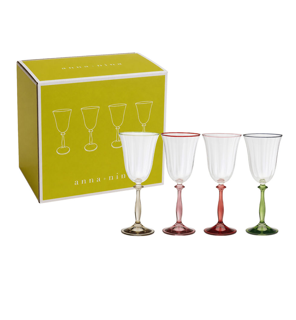 toasts and tales optic wine glass set of four anna and nina