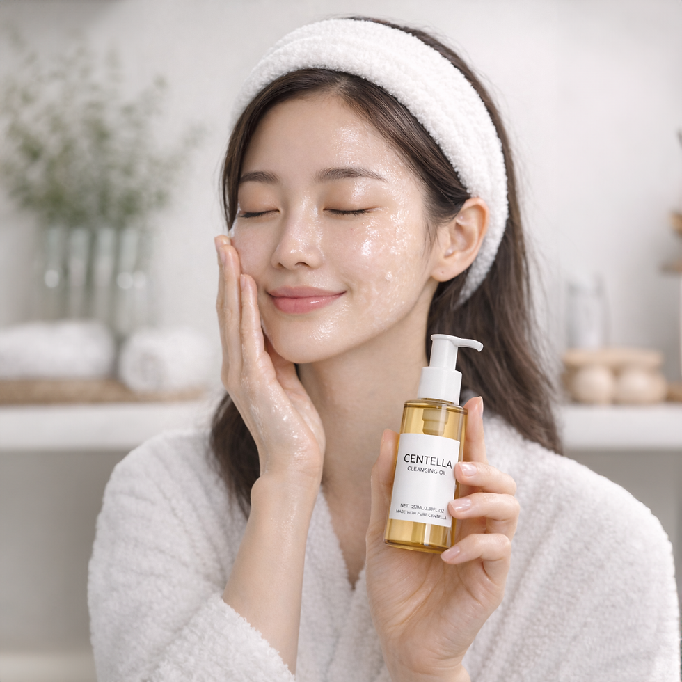 Miniature : Huile nettoyante Centella Démaquillante Hydratante Rafraîchissante pour le visage Nettoyant