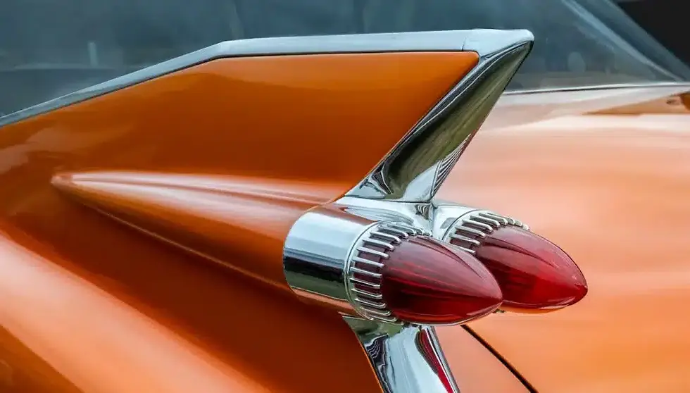 Streamline design. Legendary car: 1959 Cadillac Eldorado