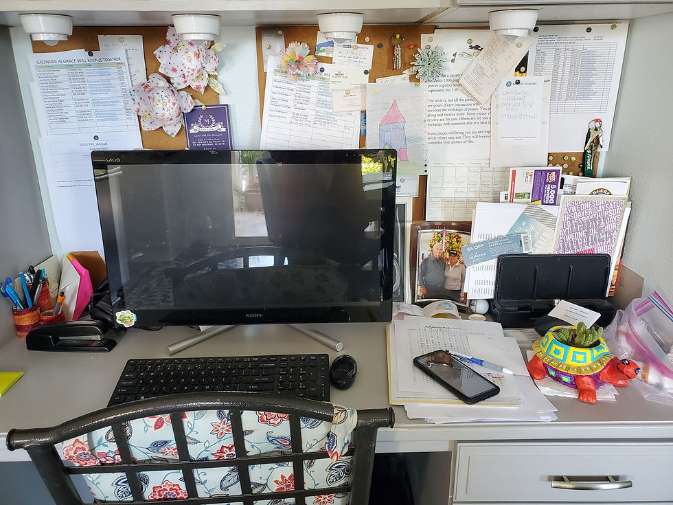 Spark Joy and Tidy Up Kitchen Desk
