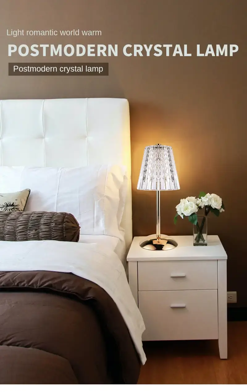 Touch Sensor USB Rechargeable Metal Table Lamp
