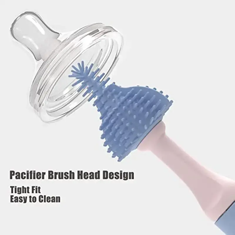 Silicone Bottle Brush Cleaner Kit with Long Handle (1 Set)