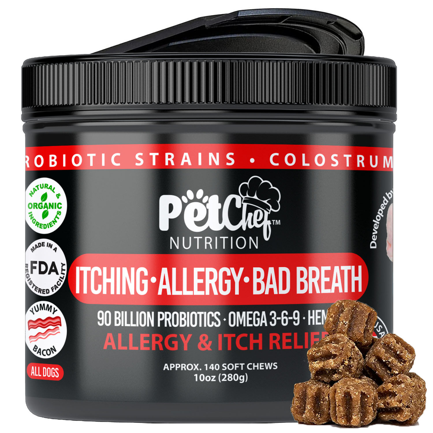 Pet Chef Natural Itching & Allergy Prevention & Remedy. No Chemicals!