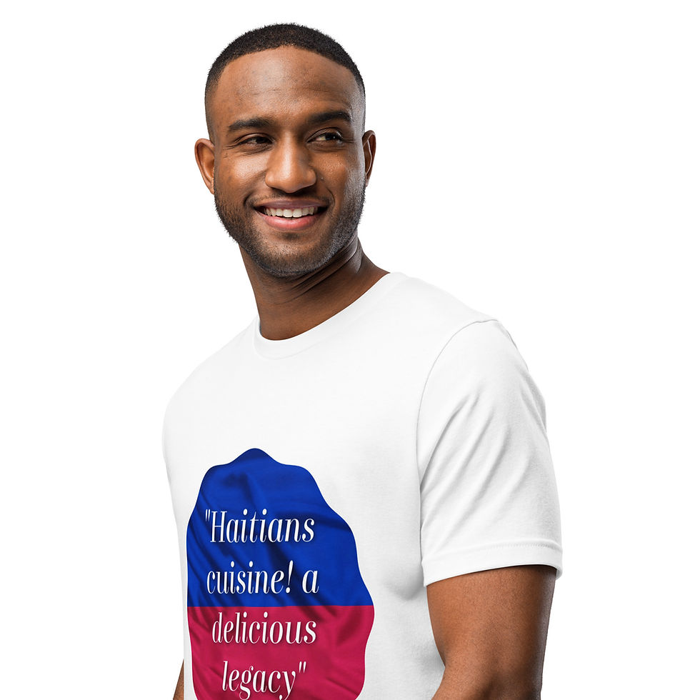 Thumbnail: Haitian Food Print Unisex t-shirt