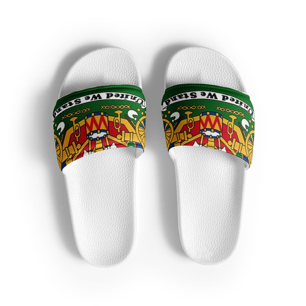 Thumbnail: Men’s slides 1 W/Haitian Flag Logo Print
