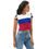 Thumbnail: All-Over Print Crop Tee 1 W/with Haitian Flag Print