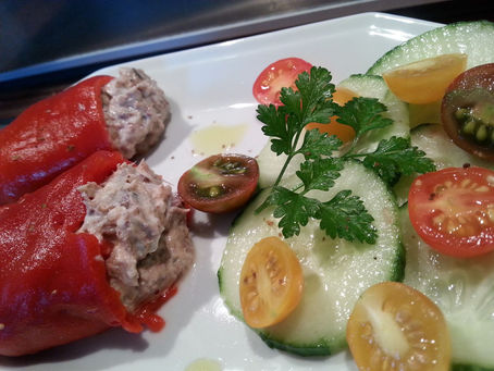 Poivrons farcis à la mousse de sardines