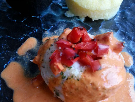 Filets de sabre au coulis de poivron rouge