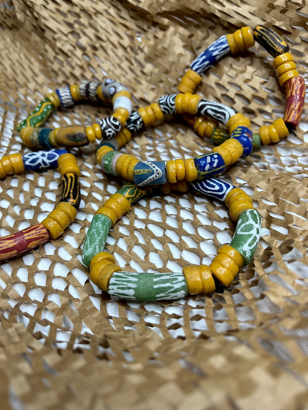 Thumbnail: Ghana Trade Bead Bracelet