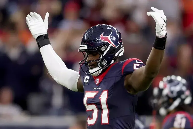 Texans DE Will Anderson Jr. against the Cleveland Browns in the AFC Wild Card Playoffs in 2024.