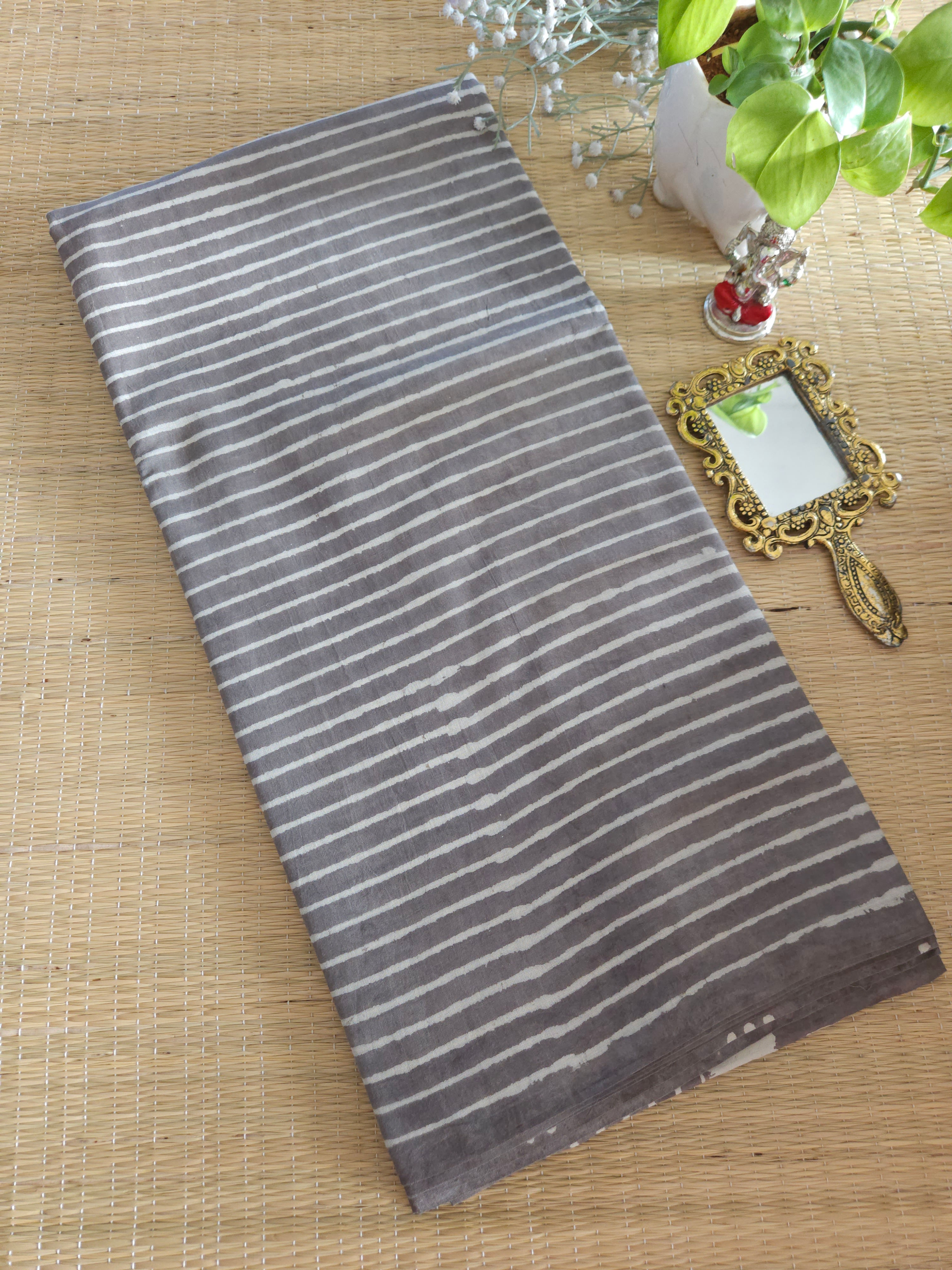 Pure mul mul cotton Handblock printed saree