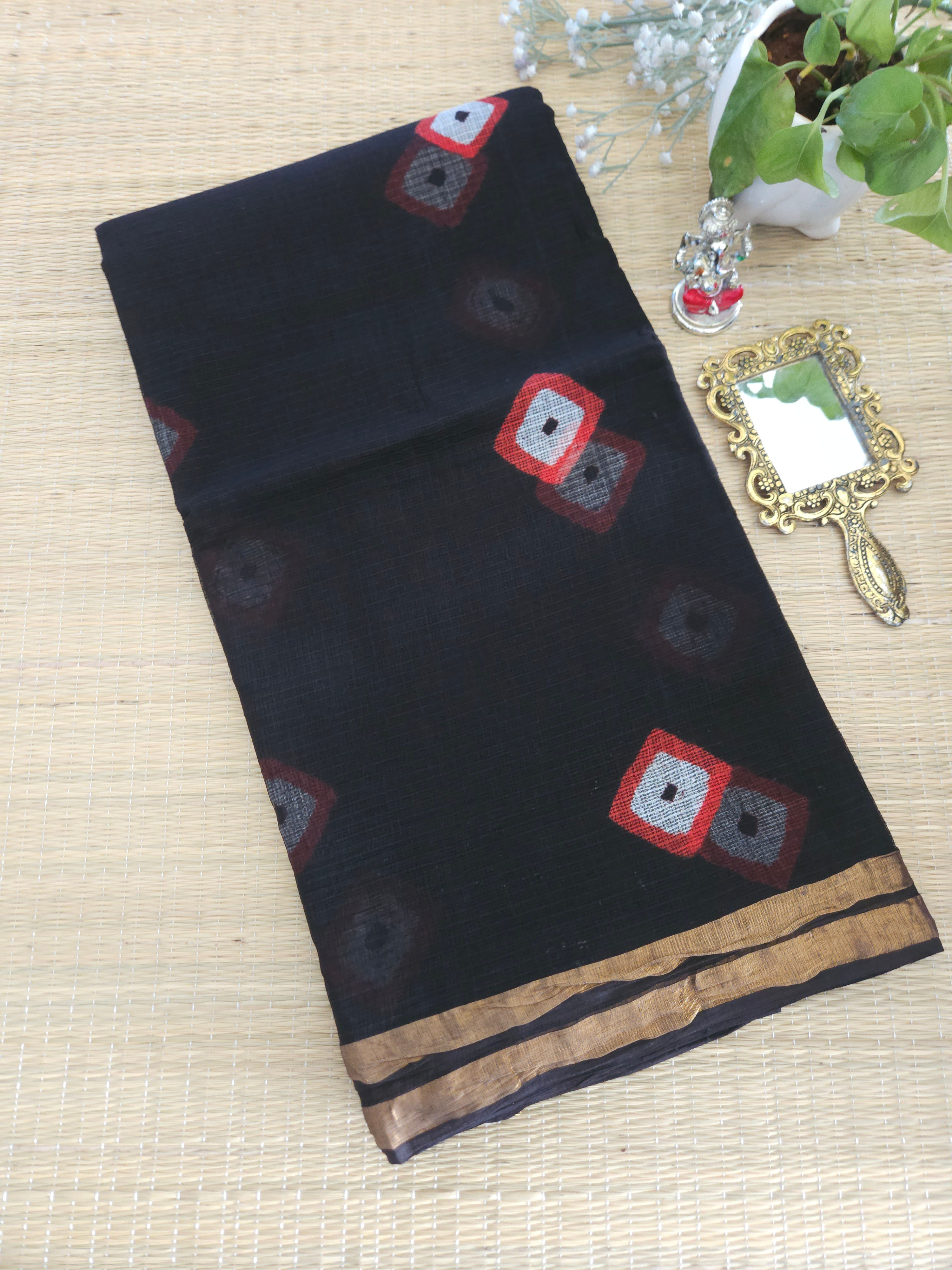 Pure Kota Doriya Handblock printed saree 