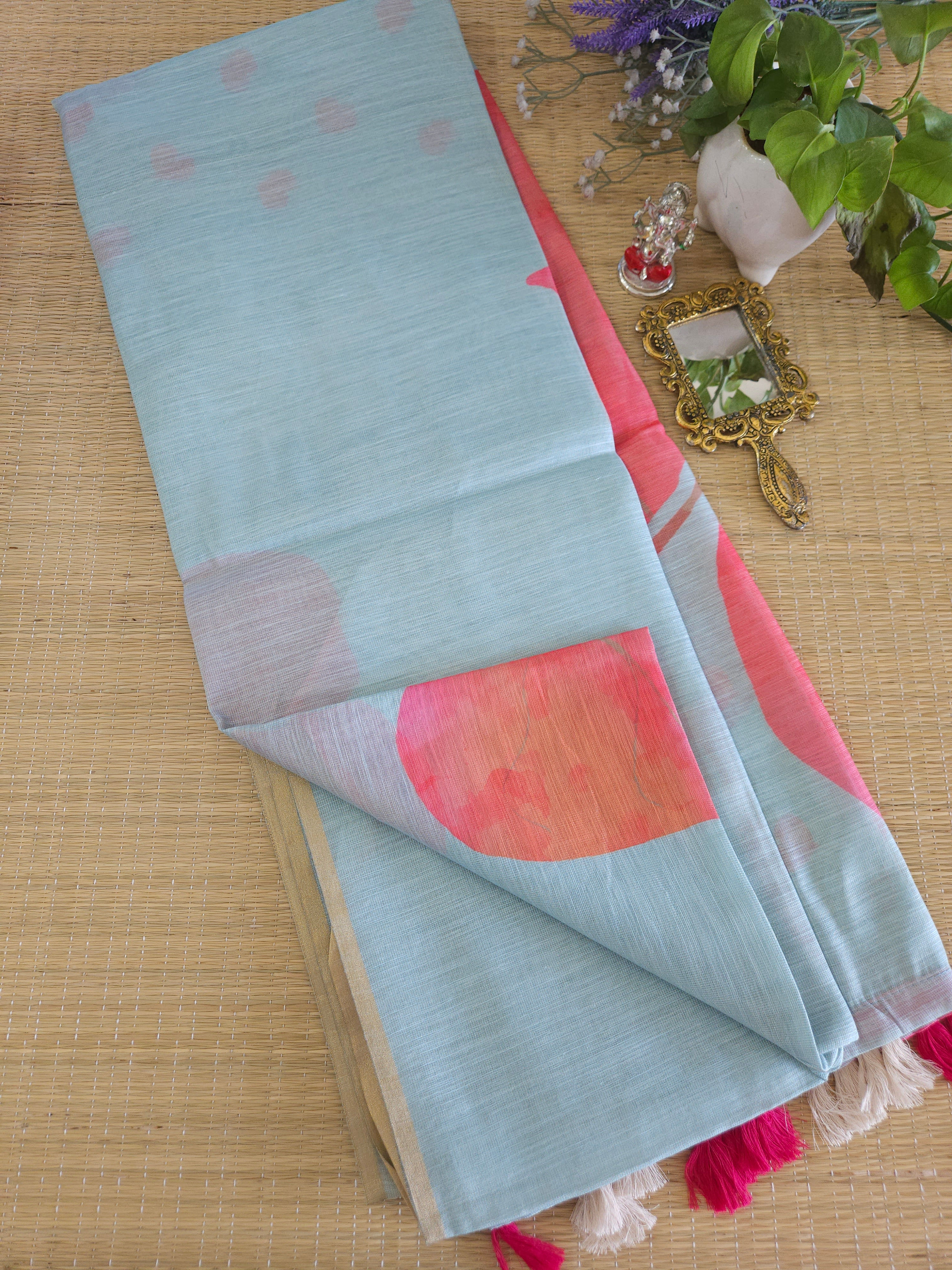 Linen Tissue saree
