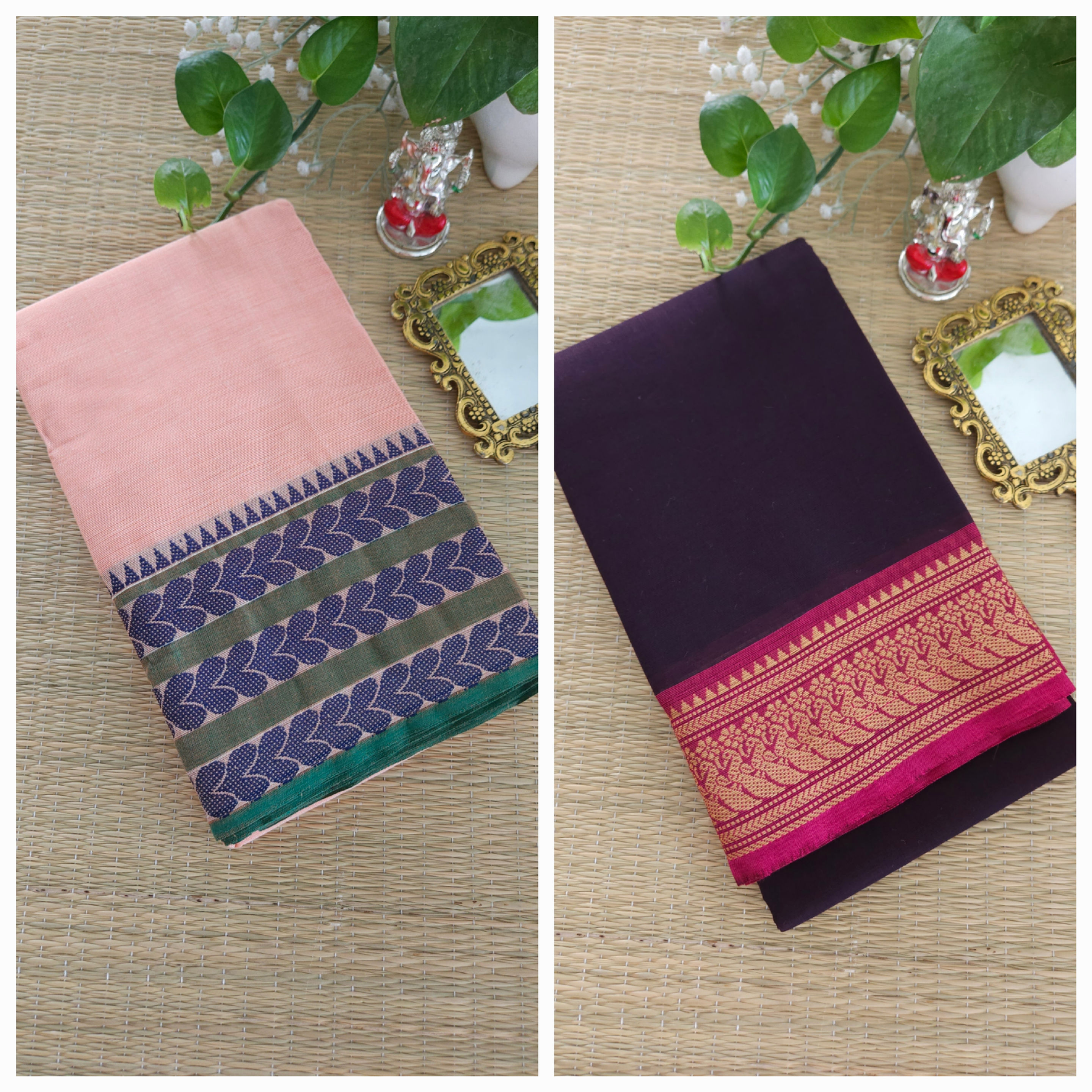 Chettinad cotton saree combo offer 