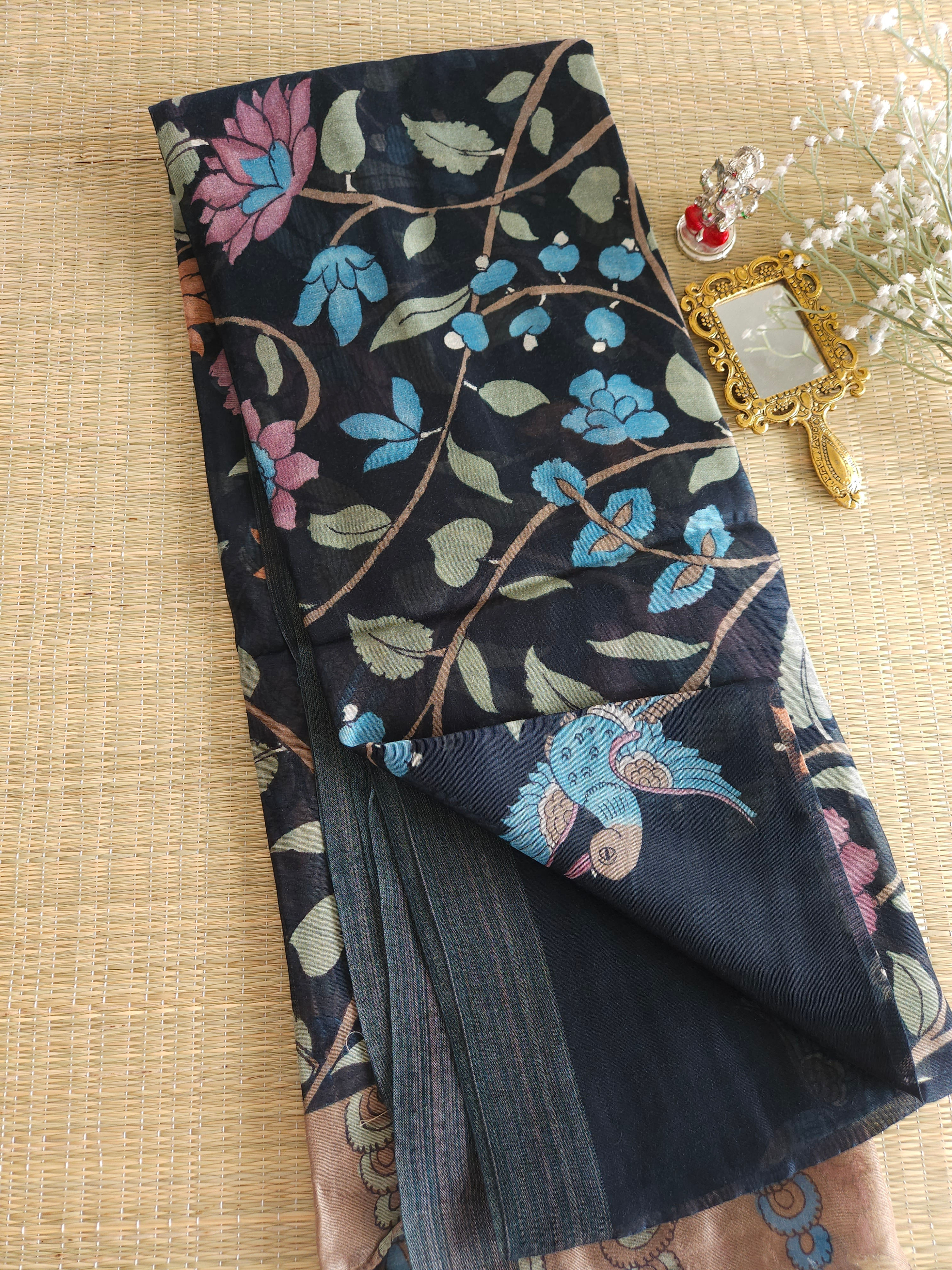 Kalamkari Linen saree 